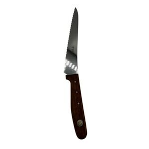 J.A. Henckels Friodur Serrated‎ Edge Steak Knife Wood Handle Vintage Kitchenware